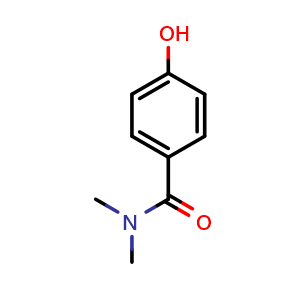 Chemical structure of 4-Hydroxy-N,N-dimethyl-benzamide , CAS 20876-99-7, AChemBlock V151754