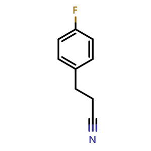Chemical structure of 4-Fluorobenzenepropanenitrile , CAS 25468-86-4, AChemBlock V151761