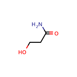 Chemical structure of 3-Hydroxy-propanamide , CAS 2651-43-6, AChemBlock V151774