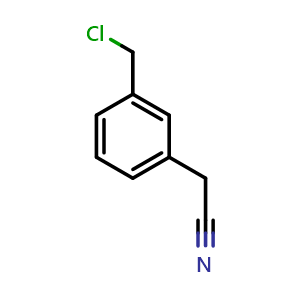 Chemical structure of 3-(Chloromethyl)benzeneacetonitrile , CAS 370086-19-4, AChemBlock V151777