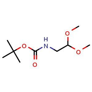 Chemical structure of N-Boc-2,2-dimethoxyethylamine , CAS 127119-09-9, AChemBlock V151779