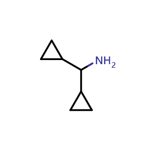 Chemical structure of Di(cyclopropyl)methanamine , CAS 13375-29-6, AChemBlock V151780