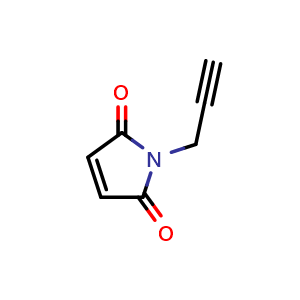 Chemical structure of 1-(2-Propyn-1-yl)-1H-pyrrole-2,5-dione , CAS 209395-32-4, AChemBlock V151796