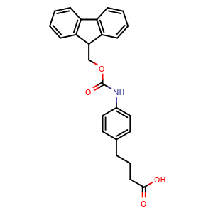 Chemical structure of Fmoc-4-(4-aminophenyl)butanoic acid , CAS 186320-14-9, AChemBlock V151803