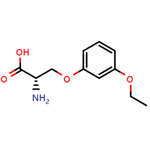 Chemical structure of O-(3-Ethoxyphenyl)-L-serine , CAS 1509911-77-6, AChemBlock V151838