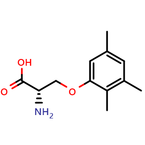 Chemical structure of O-(2,3,5-Trimethylphenyl)-L-serine , CAS 1508281-48-8, AChemBlock V151876