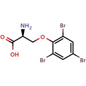 Chemical structure of O-(2,4,6-Tribromophenyl)-L-serine , CAS 1510817-12-5, AChemBlock V151908