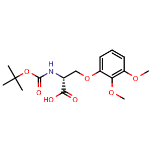 Chemical structure of N-Boc-O-(2,3-dimethoxyphenyl)-D-serine , CAS 1620620-34-9, AChemBlock V151954