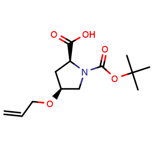 Chemical structure of (4S)-1-Boc-4-(2-propen-1-yloxy)-L-proline , CAS 1431626-07-1, AChemBlock V151997
