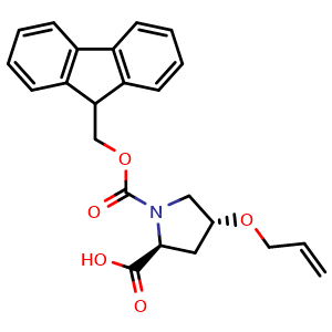 Chemical structure of (4R)-1-Fmoc-4-(2-propen-1-yloxy)-L-proline , CAS 1058705-41-1, AChemBlock V151998