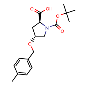 Chemical structure of (4R)-1-Boc-4-(4-methylbenzyloxy)-L-proline , CAS 1039362-36-1, AChemBlock V152006