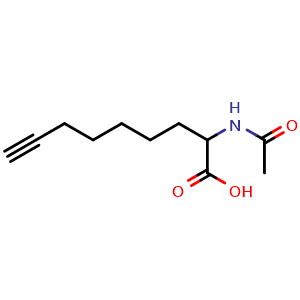 Chemical structure of 2-(Acetylamino)-8-nonynoic acid , CAS 2283404-60-2, AChemBlock V152046