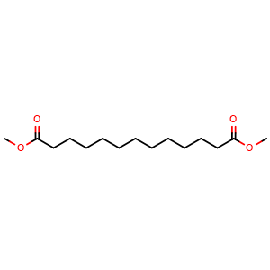 Chemical structure of Tridecanedioic acid, 1,13-dimethyl ester , CAS 1472-87-3, AChemBlock V152050