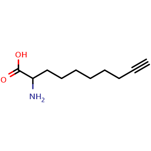 Chemical structure of 2-Amino-9-decynoic acid , CAS 2352045-77-1, AChemBlock V152055