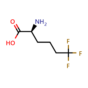 Chemical structure of 6,6,6-Trifluoro-L-norleucine , CAS 120200-05-7, AChemBlock V152069