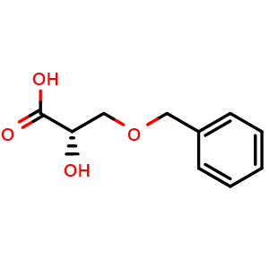 Chemical structure of (S)-3-(Benzyloxy)-2-hydroxypropanoic acid , CAS 127744-27-8, AChemBlock V152110
