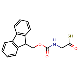 Chemical structure of Fmoc-2-aminoethanethioic S-acid , CAS 139448-92-3, AChemBlock V152124