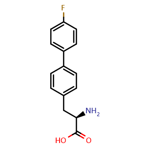 Chemical structure of 4-(4-Fluorophenyl)-D-phenylalanine , CAS 2230611-01-3, AChemBlock V152136