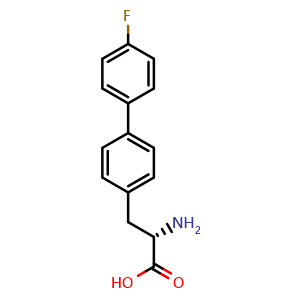 Chemical structure of 4-(4-Fluorophenyl)-L-phenylalanine , CAS 2230870-07-0, AChemBlock V152137