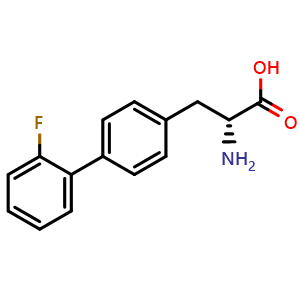 Chemical structure of 4-(2-Fluorophenyl)-D-phenylalanine , CAS 1241680-03-4, AChemBlock V152148