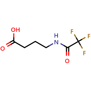 Chemical structure of 4-(2,2,2-Trifluoroacetamido)butanoic acid , CAS 50632-83-2, AChemBlock V152155