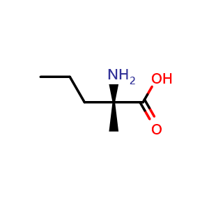Chemical structure of a-Methyl-L-norvaline , CAS 3275-37-4, AChemBlock V152159