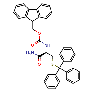 Chemical structure of Fmoc-Cys(Trt)-NH2 , CAS 202752-01-0, AChemBlock V152182