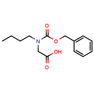Chemical structure of N-Cbz-N-butyl-glycine , CAS 118988-08-2, AChemBlock V152211