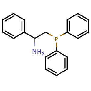 Chemical structure of 2-Diphenylphosphino-1-phenylethylamine , CAS 2242399-86-4, AChemBlock V152214