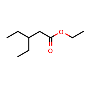 Chemical structure of Ethyl 3-ethylpentanoate , CAS 80246-72-6, AChemBlock V152235