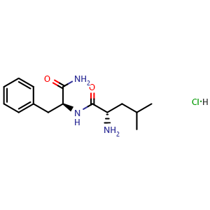 Chemical structure of L-Leucyl-L-phenylalaninamide hydrochloride , CAS 74214-38-3, AChemBlock V152241