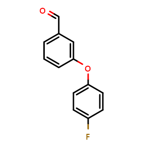 Chemical structure of 3-(4-Fluorophenoxy)benzaldehyde , CAS 65295-61-6, AChemBlock V152254