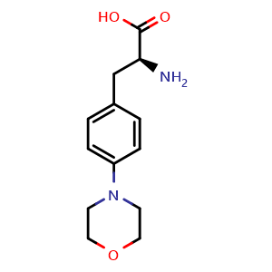 Chemical structure of 4-(4-Morpholinyl)-L-phenylalanine , CAS 1270153-04-2, AChemBlock V152264