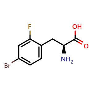 Chemical structure of 4-Bromo-2-fluoro-L-phenylalanine , CAS 1213206-88-2, AChemBlock V152276