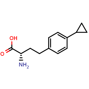 Chemical structure of 4-Cyclopropyl-L-homophenylalanine , CAS 2349301-47-7, AChemBlock V152277