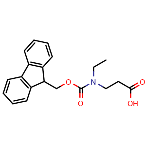 Chemical structure of N-Fmoc-3-(ethylamino)propanoic acid , CAS 172965-67-2, AChemBlock V152288