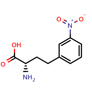 Chemical structure of 3-Nitro-L-homophenylalanine , CAS 2349709-66-4, AChemBlock V152296