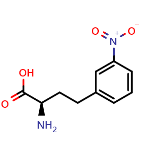 Chemical structure of 3-Nitro-D-homophenylalanine , CAS 2350015-19-7, AChemBlock V152297