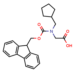 Chemical structure of N-Fmoc-N-(cyclopentylmethyl)-glycine , CAS 2385542-61-8, AChemBlock V152307