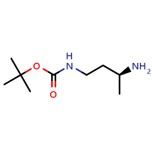 Chemical structure of (S)-1-(Boc-amino)-3-butanamine , CAS 1187927-48-5, AChemBlock V152314