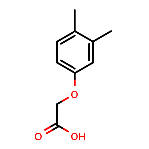 Chemical structure of 3,4-Dimethylphenoxyacetic acid , CAS 13335-73-4, AChemBlock V152334