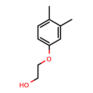 Chemical structure of 2-(3,4-Dimethylphenoxy)ethan-1-ol , CAS 34221-43-7, AChemBlock V152335
