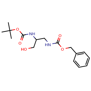 Chemical structure of 2-(Boc-amino)-3-(Cbz-amino)-1-propanol , CAS 1429913-70-1, AChemBlock V152350