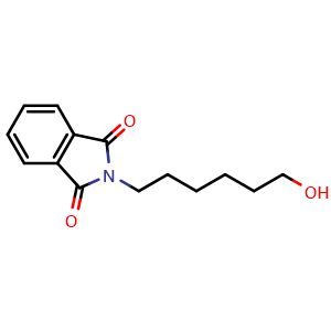 Chemical structure of 2-(6-Hydroxyhexyl)isoindoline-1,3-dione , CAS 63945-11-9, AChemBlock V152361