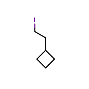 Chemical structure of (2-Iodoethyl)cyclobutane , CAS 1936319-09-3, AChemBlock V152375