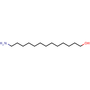 Chemical structure of 13-Aminotridecan-1-ol , CAS 348078-90-0, AChemBlock V152399