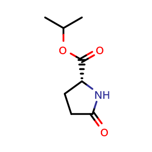 Chemical structure of Isopropyl (R)-5-oxopyrrolidine-2-carboxylate , CAS 1690111-99-9, AChemBlock V152400