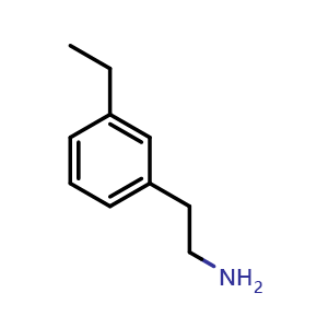 Chemical structure of 2-(3-Ethylphenyl)ethanamine , CAS 76935-73-4, AChemBlock V152403