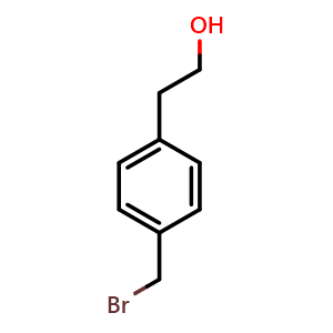 Chemical structure of 4-(Bromomethyl)benzeneethanol , CAS 96044-43-8, AChemBlock V152418