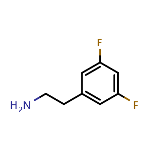 Chemical structure of 2-(3,5-Difluorophenyl)ethanamine , CAS 311346-60-8, AChemBlock V152422